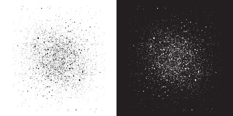 Black and White paint stains overlay vector texture