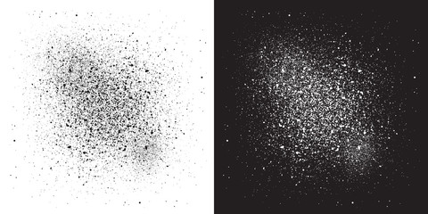 Black and White paint stains overlay vector texture