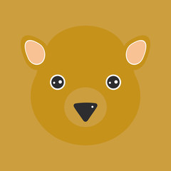 funny Gopher ground squirrel on beige background. Vector