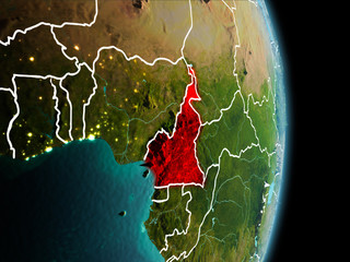 Morning over Cameroon on Earth