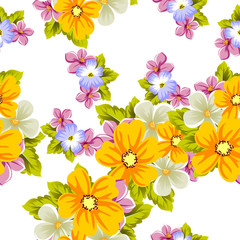 abstract background of flowers. Seamless pattern for design cards, greeting, invitation for a birthday, wedding, party, holiday, celebration. For the decoration.