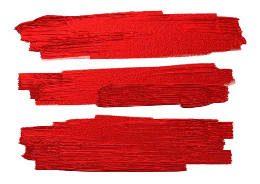 Red paint brush stroke Royalty Free Vector Image