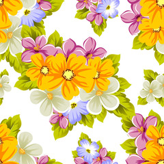 abstract background of flowers. Seamless pattern for design cards, greeting, invitation for a birthday, wedding, party, holiday, celebration. For the decoration.