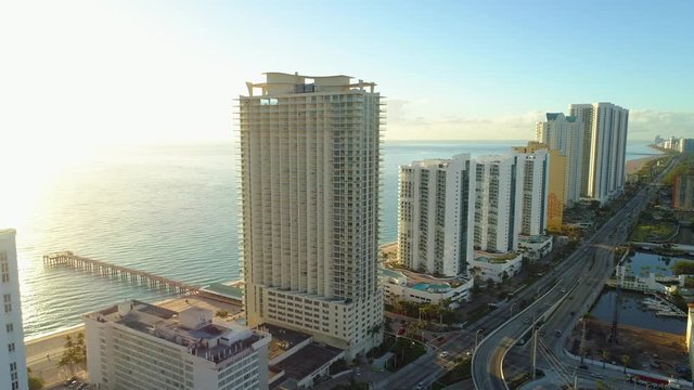 Highrise developments Sunny Isles Beach Florida USA 4k