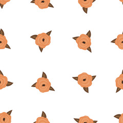 Vector illustration of seamless rose pattern