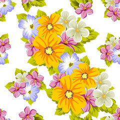 abstract background of flowers. Seamless pattern for design cards, greeting, invitation for a birthday, wedding, party, holiday, celebration. For the decoration.