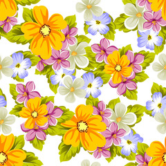 Fototapeta na wymiar abstract background of flowers. Seamless pattern for design cards, greeting, invitation for a birthday, wedding, party, holiday, celebration. For the decoration.