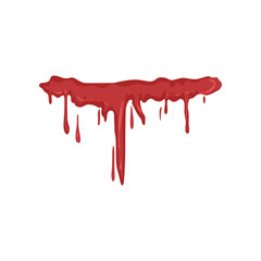 Dripping blood vector Illustration on a white background