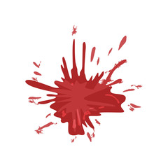 Blood stain, splash of red ink