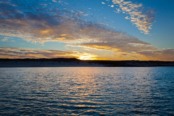 sunset over rosemary island dampier western australia