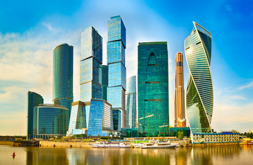 Fototapeta na wymiar Moscow City skyline.