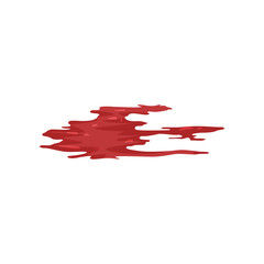 Red brush stroke, blood trail vector Illustration on a white background