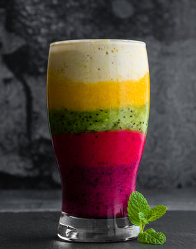 colorful fruit smoothie