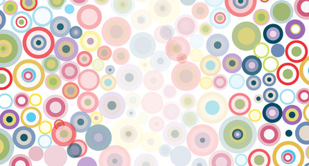 Digital vintage painting. Abstract geometric colorful vector banner and background. Colorful circles
