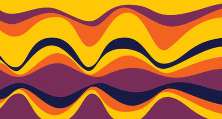 Digital vintage painting. Abstract geometric colorful vector banner and background. Colorful waves