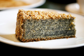 Photo of a macro delicious poppy cake