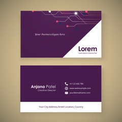 Naklejka na ściany i meble Business card design layout template with modern pattern