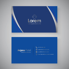 Naklejka na ściany i meble Business card design layout template with modern pattern