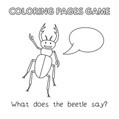 Cartoon Beetle Coloring Book