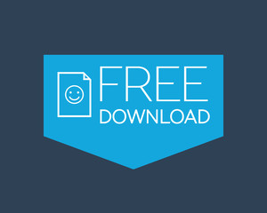 Flat free download vector icon