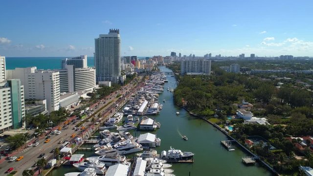 Stock video Miami boat show 4k uhd