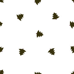 Vector seamless pattern of Christmas tree 