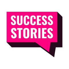 Success stories. Vector illustration on white background.