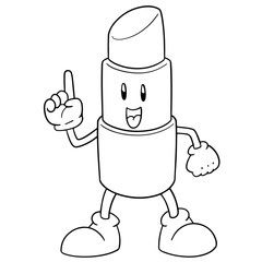 vector of lipstick cartoon