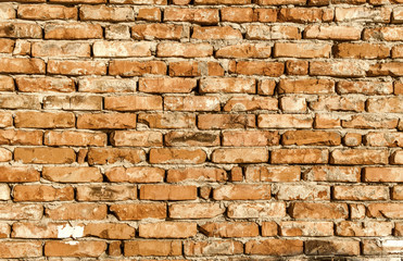 Background texture of a brick wall. Old brick wall texture background. Vintage brick wall. Grunge...