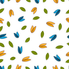 Vector illustration of seamless abstract flowers pattern