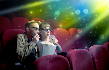 Couple watching something miraculous