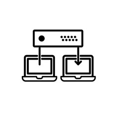 Laptops vector icon