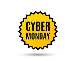 Cyber Monday Sale. Special offer price sign. Advertising Discounts symbol. Star button. Graphic design element. Vector