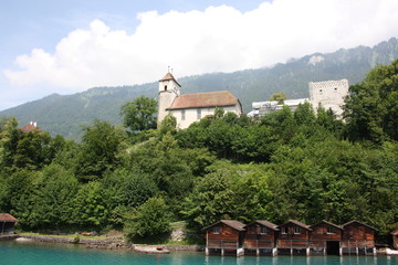 by the lake