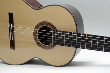 Fototapeta na wymiar spanish handmade classical guitar