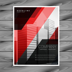 red black abstract company brochure template design