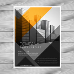 abstract orange black company brochure design