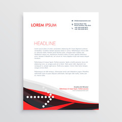 modern red black letterhead design