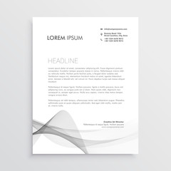 abstract professional letterhead design template
