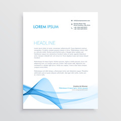 stylish blue vector letterhead design