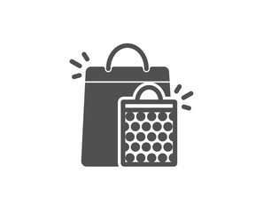 Shopping bags simple icon. Sale Marketing symbol. Special offer sign. Quality design elements. Classic style. Vector