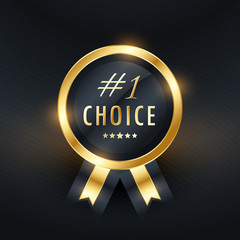 No. 1 choice vector label design