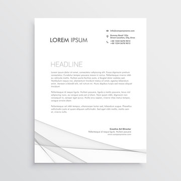 simple letterhead vector design template