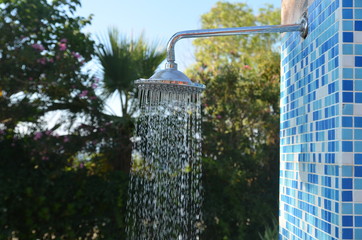 Summer shower. Drops. Summer vacation.