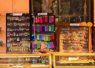Bijouterie in the street market, Luang Prabang, Laos.