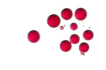 Red colored bubbles
