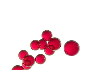 Group of red bubbles