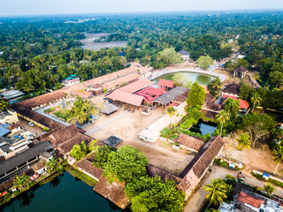 Aerial photo of Sree Krishna Swamy Temple, Ambalappuzha, India