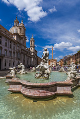 Fountain in Piazza Navona - Rome Italy