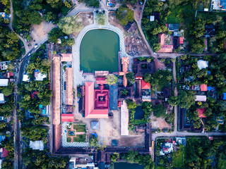 Aerial photo of Sree Krishna Swamy Temple, Ambalappuzha, India